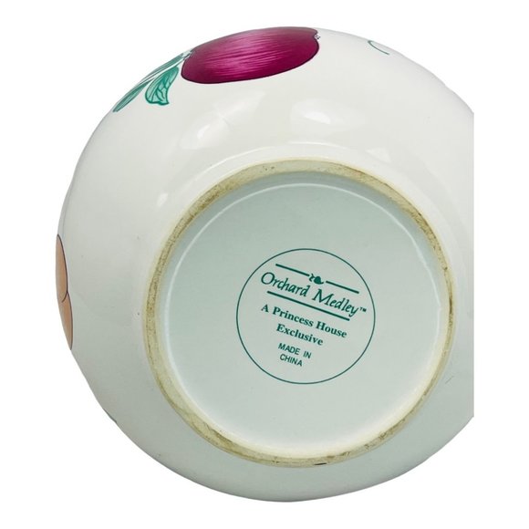 Orchard Medley by Princess House Vintage Ceramic Pitcher Fruit Pattern - Picture 10 of 10